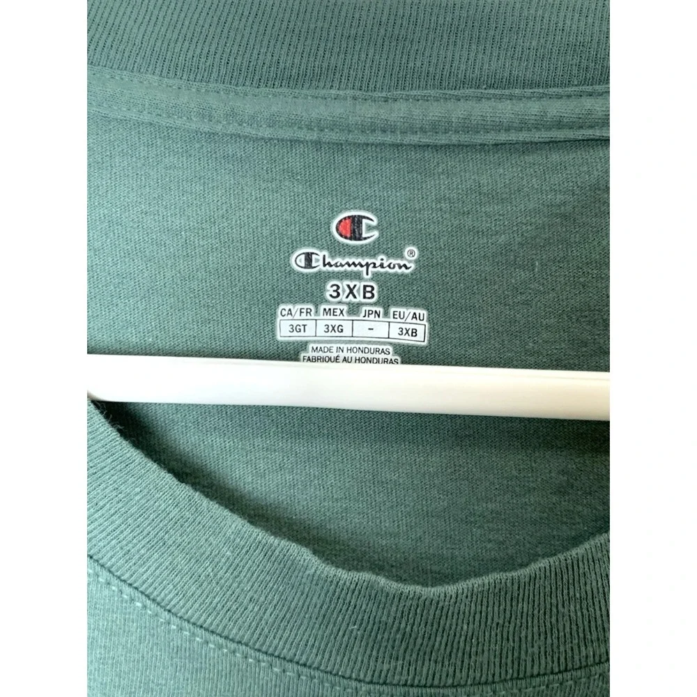 Champion T-Shirt Mens 3X Green 100% Cotton Camping Theme Funny Dad Gift EUC - Picture 3 of 11